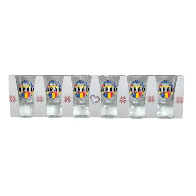 Arad romania, set 6 pahare shout, model 26bs